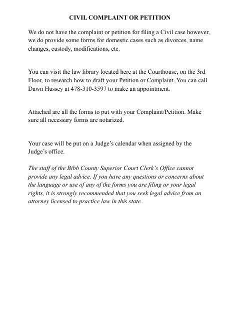 First page of the Civil Complaint or Petition