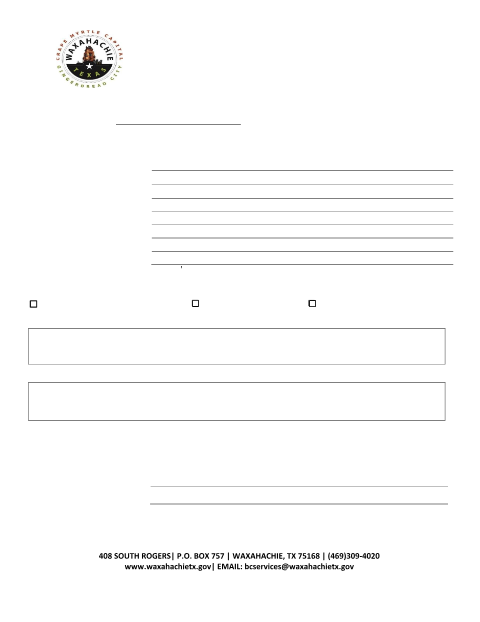 First page of the Temporary Food Establishment Permit Application