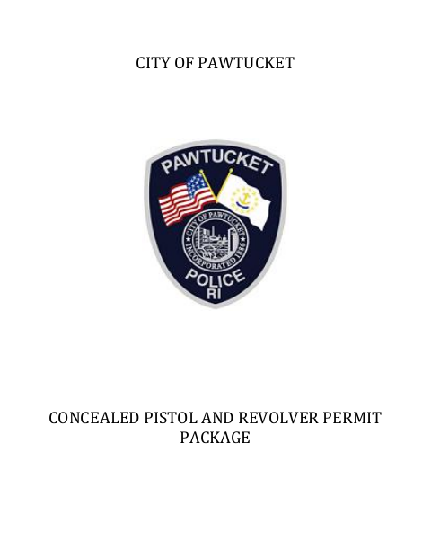 First page of the Concealed Pistol And Revolver Permit Application