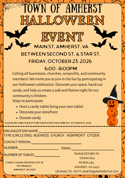 First page of the Halloween Celebration Treat Booth/Donation Sign-Up