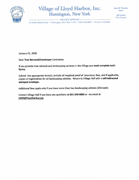 First page of the Landscaper Registration
