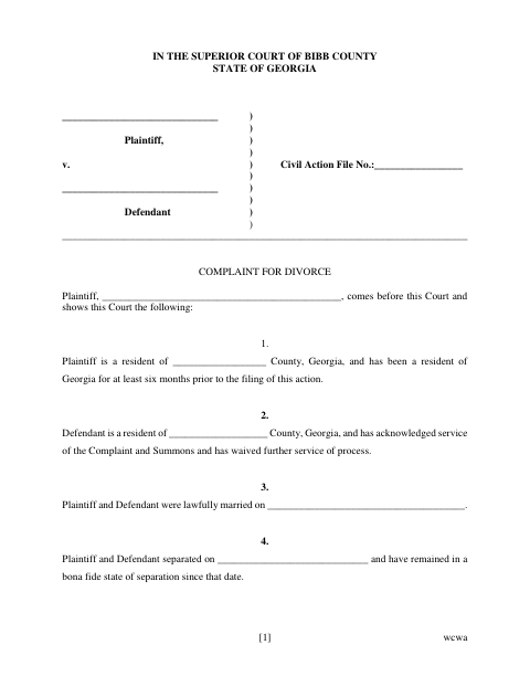 First page of the Divorce With Children in Agreement