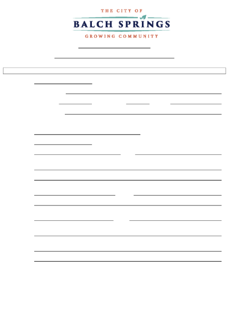 First page of the Application for Zoning Special Exception