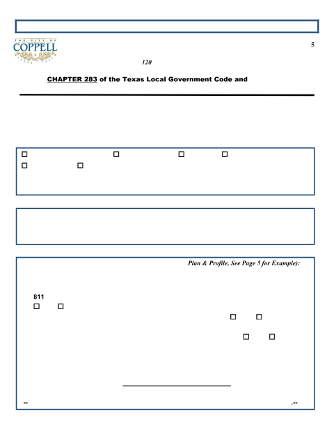 First page of the Right-of-Way Use Permit Application
