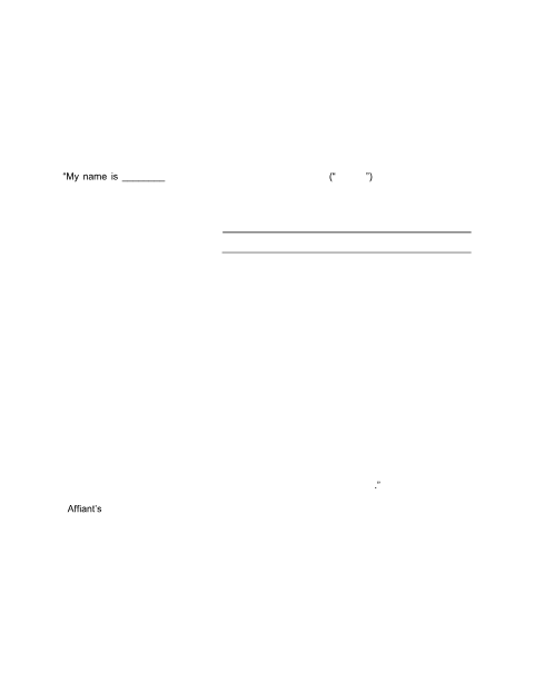First page of the Affidavit of Measurement - Coin Operated Amusement Devices