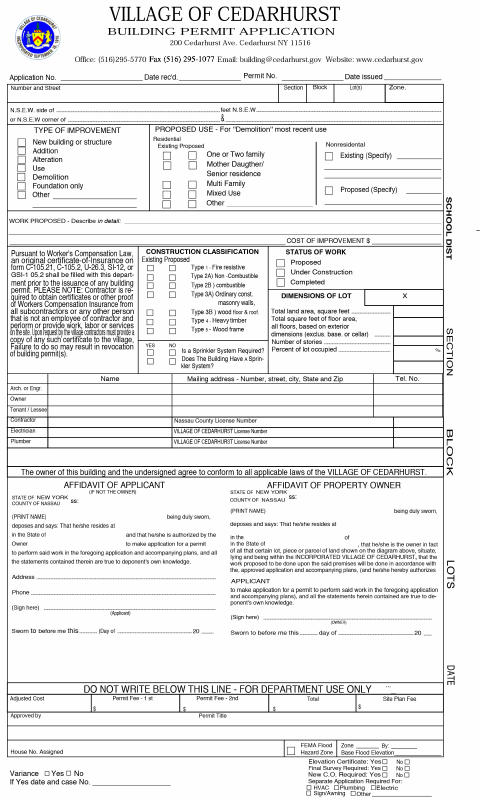 First page of the Mother-Daughter Residence Application Supplement
