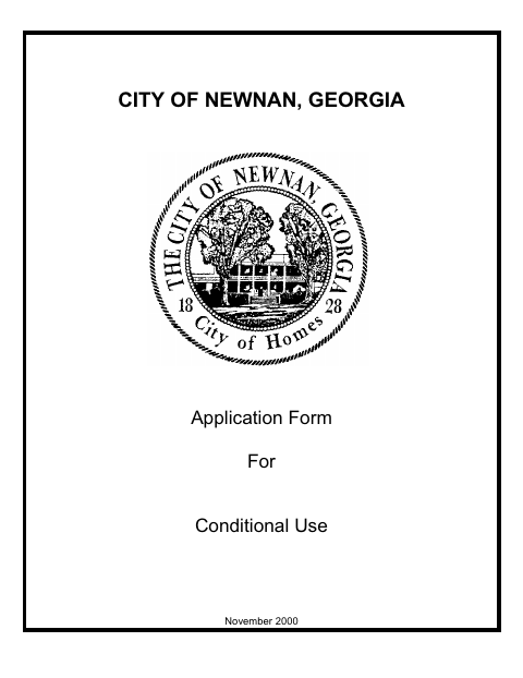 First page of the Application for Conditional Use
