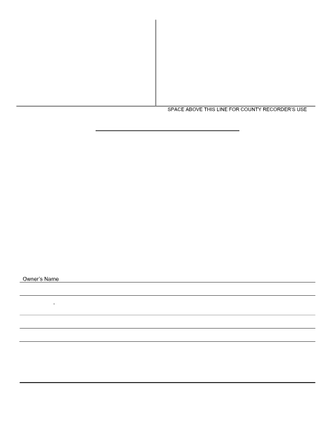 First page of the Covenant and Agreement — Recordation of Technical Document