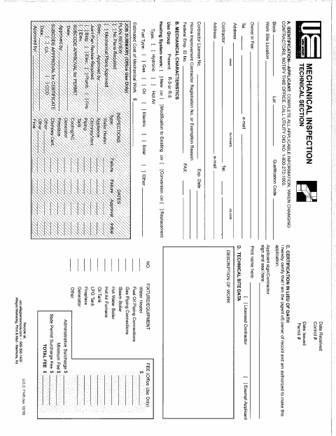 First page of the Mechanical Subcode Technical Section
