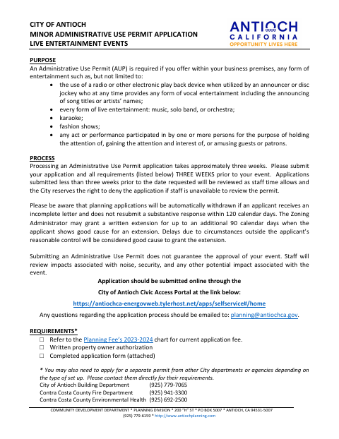 First page of the Live Entertainment Events Application