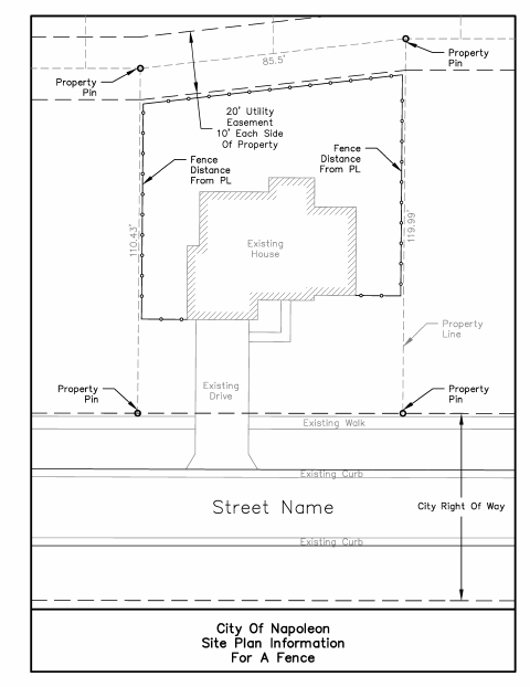 First page of the Fence Site Plan