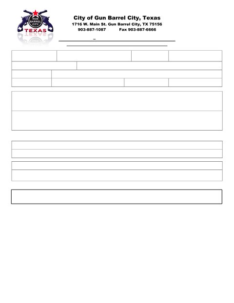 First page of the Special Event Application