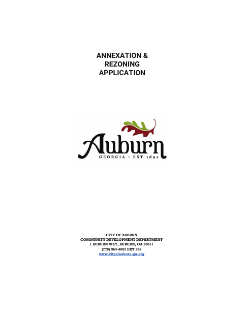 First page of the Rezoning Application