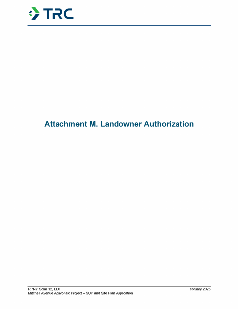 First page of the Landowner Authorization