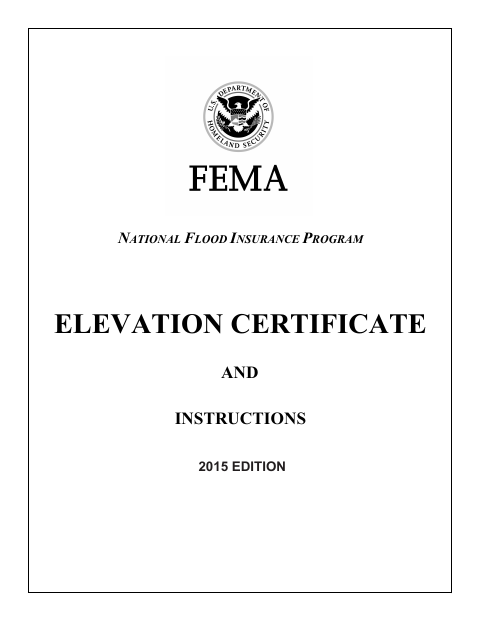 First page of the Elevation Certificate and Instructions