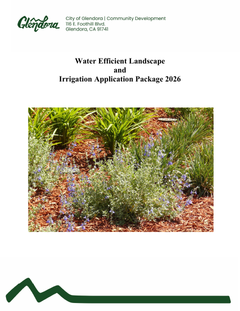 First page of the Water Efficient Landscape and Irrigation Application Package