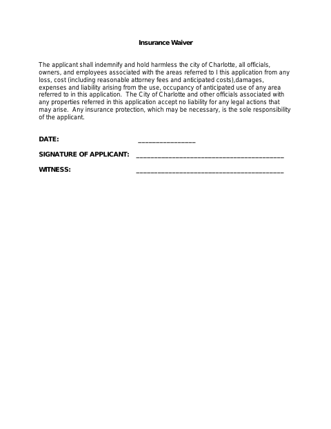 First page of the Hold Harmless Agreement (Decorative Banner/Sign Display)