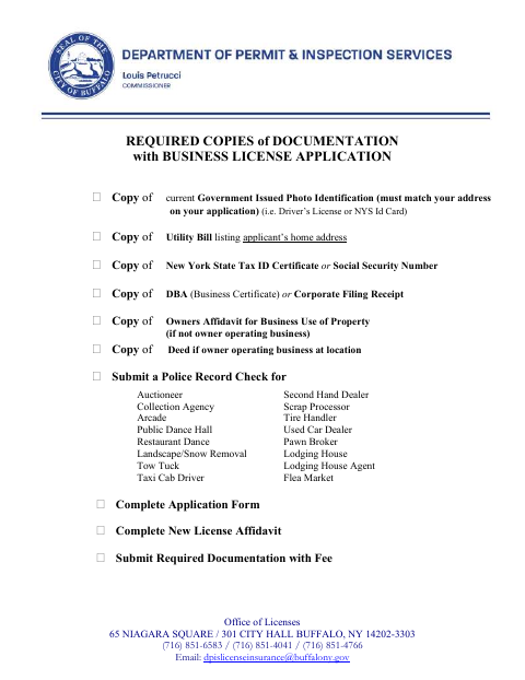 First page of the Auctioneer License Application