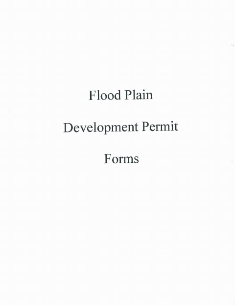 First page of the Flood Plain Development Permit