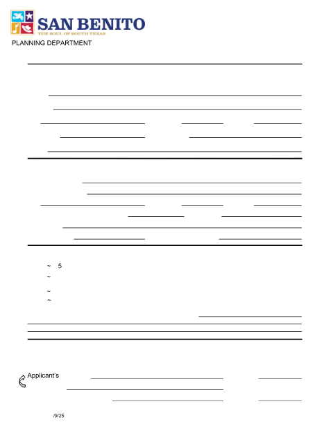 First page of the Conditional Use Permit Application