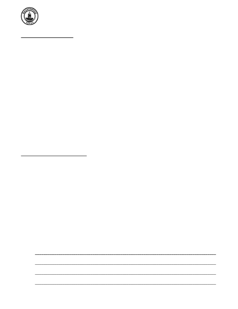 First page of the Solicitation License Application