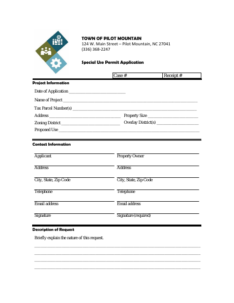First page of the Special Use Permit Application