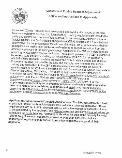First page of the Authorization for Representation