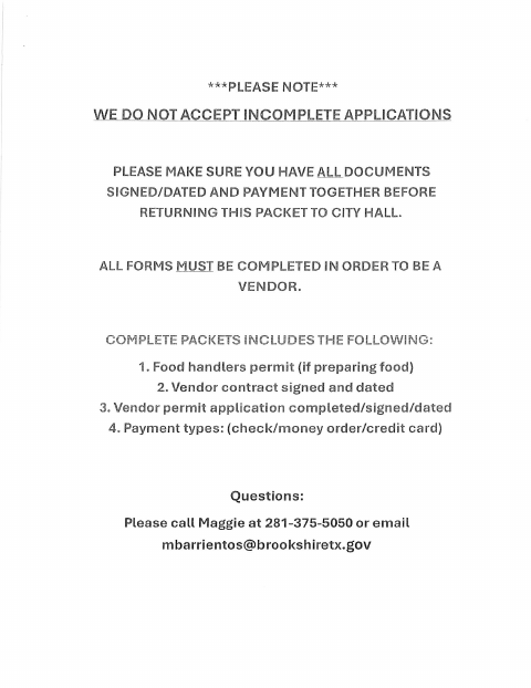 First page of the Juneteenth Vendor Application