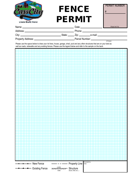 First page of the Fence Permit