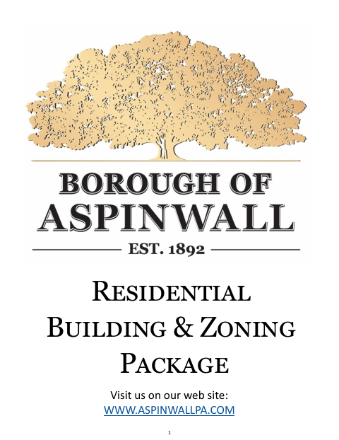First page of the Residential Building And Zoning Package