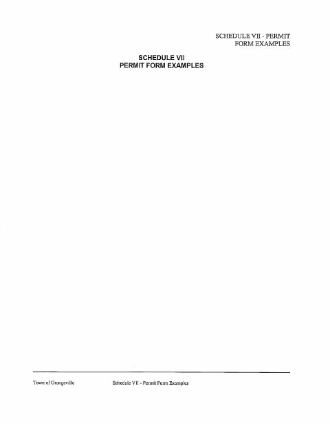 First page of the Permit Form Examples