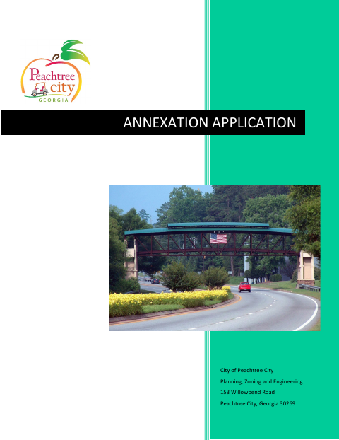 First page of the Annexation Application