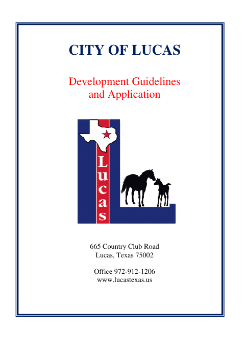 First page of the Development Guide and Application