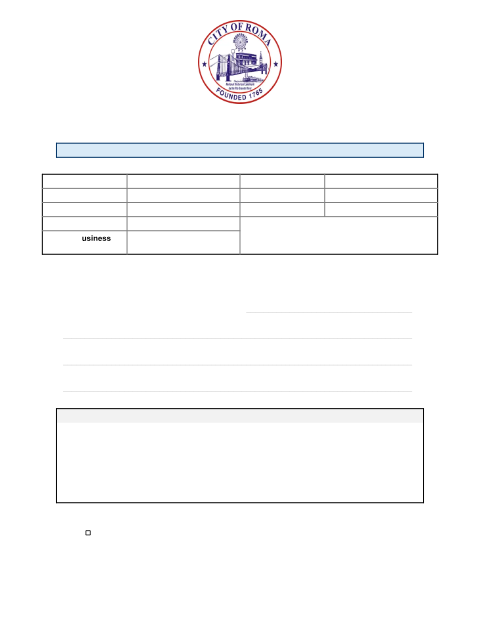 First page of the Market Days Application