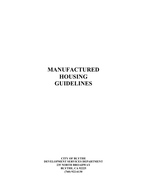 First page of the Mobile Modular Manufactured Home Application Worksheet