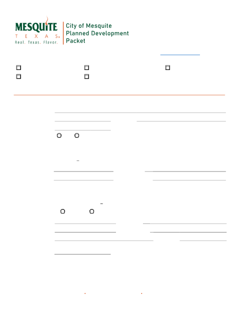 First page of the Planned Development Application