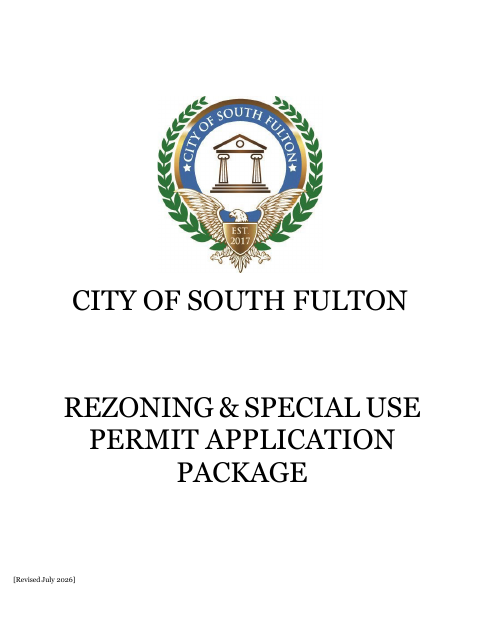 First page of the Rezoning And Special Use Permit Application